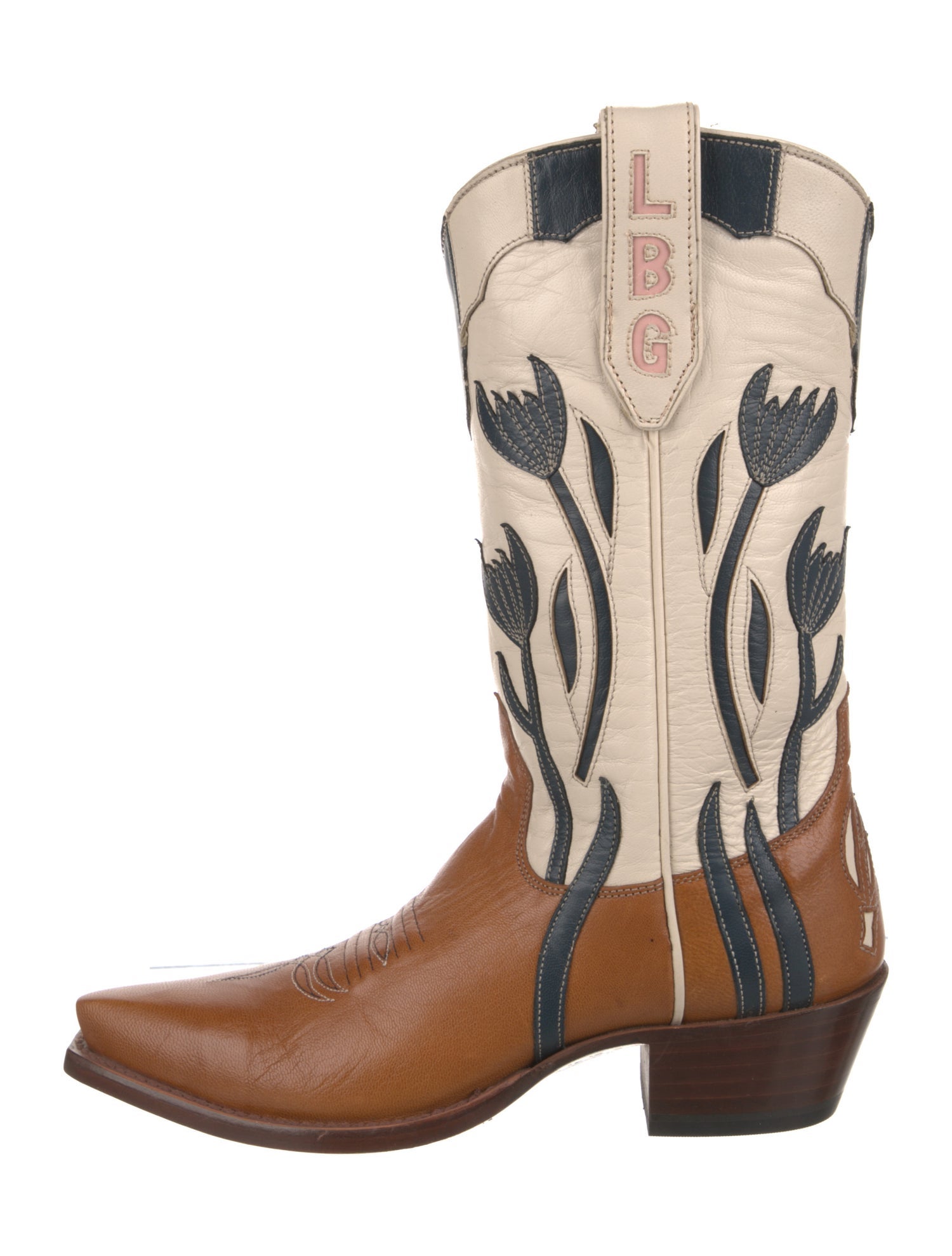 Miron Crosby Leather Patterned Western Boots