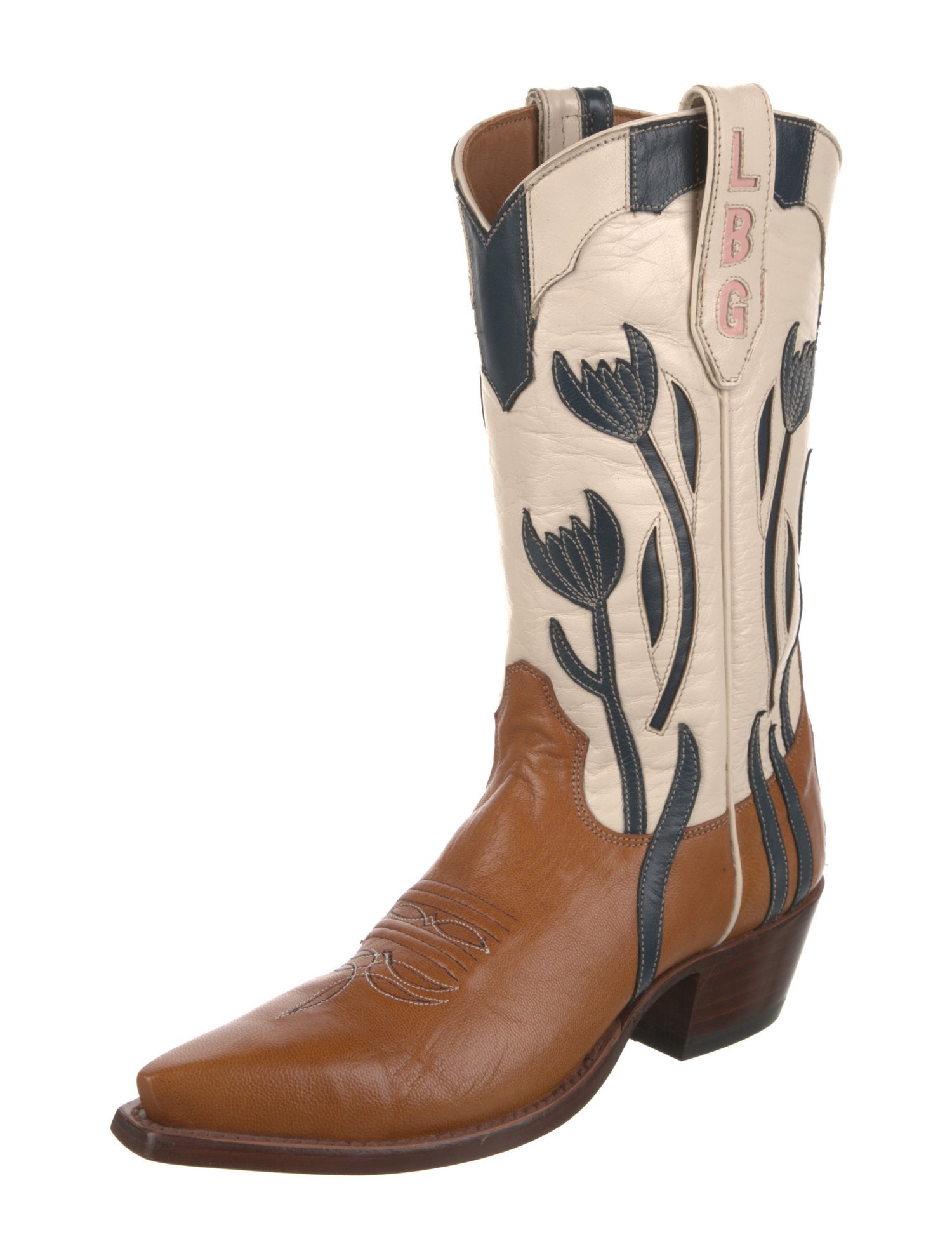 Miron Crosby Leather Patterned Western Boots