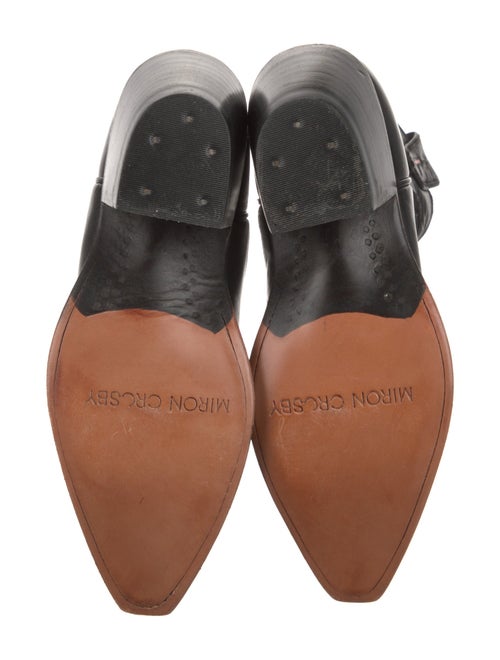 Miron Crosby Leather Embroidered Accent Western Boots