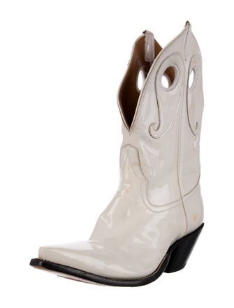 Miron Crosby x prabal gurung Patent Leather Western Boots