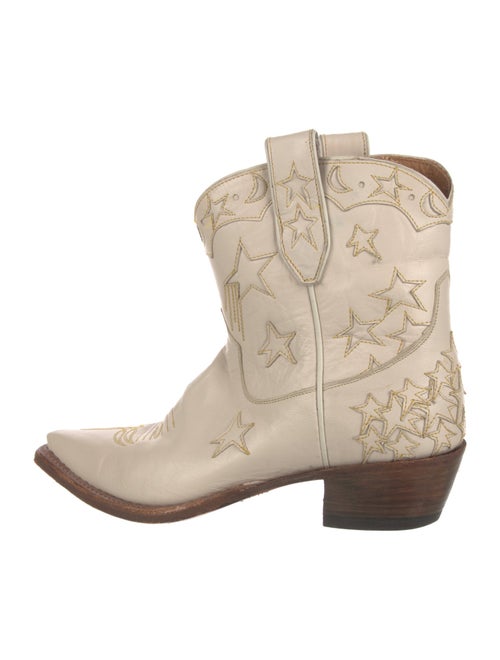 Miron Crosby Leather Colorblock Pattern Western Boots