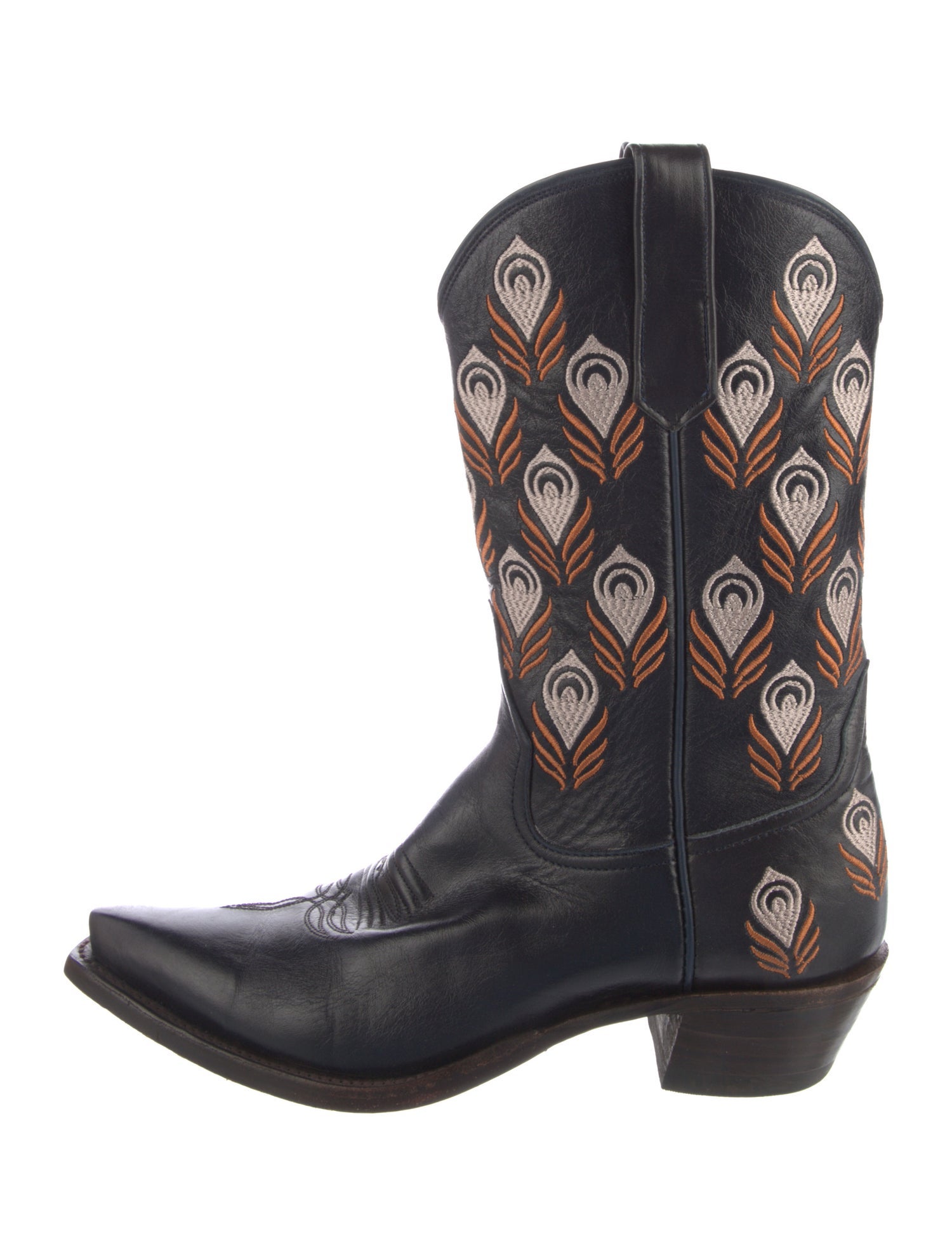 Miron Crosby Leather Printed Western Boots