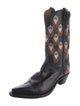 Miron Crosby Leather Printed Western Boots