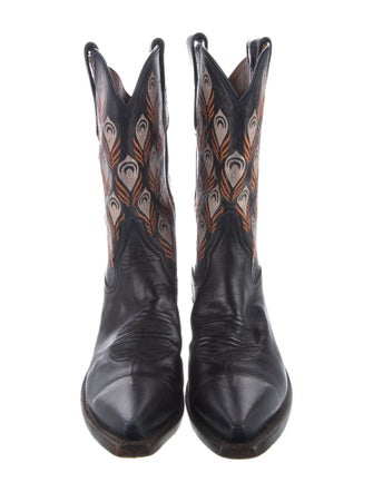 Miron Crosby Leather Printed Western Boots