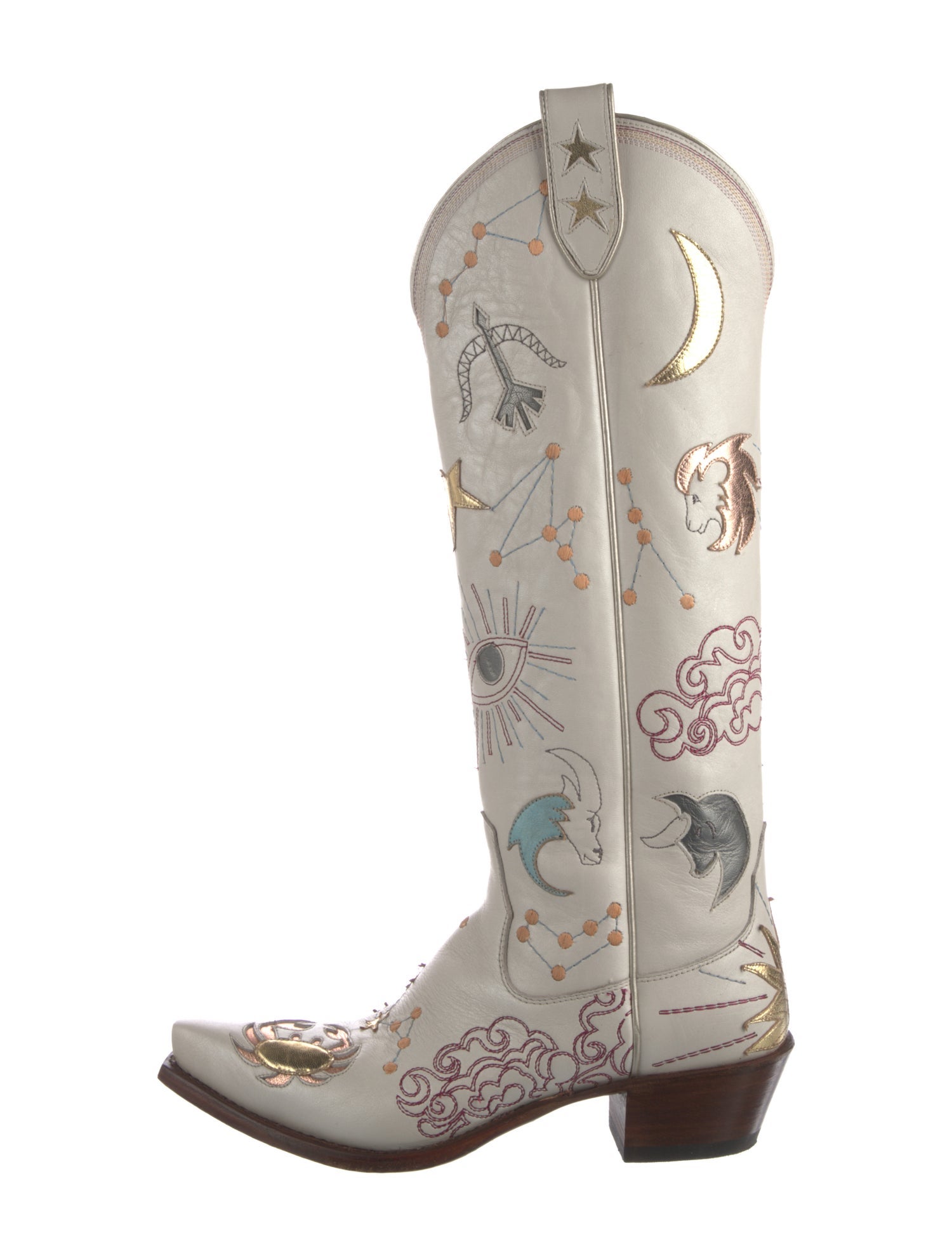 Miron Crosby Leather Printed Western Boots