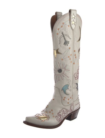 Miron Crosby Leather Printed Western Boots