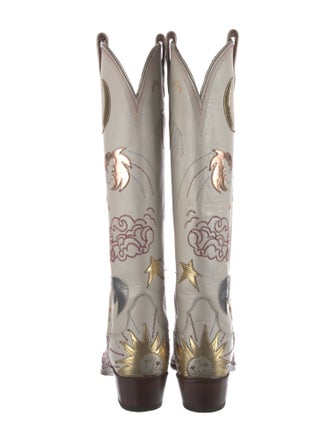 Miron Crosby Leather Printed Western Boots