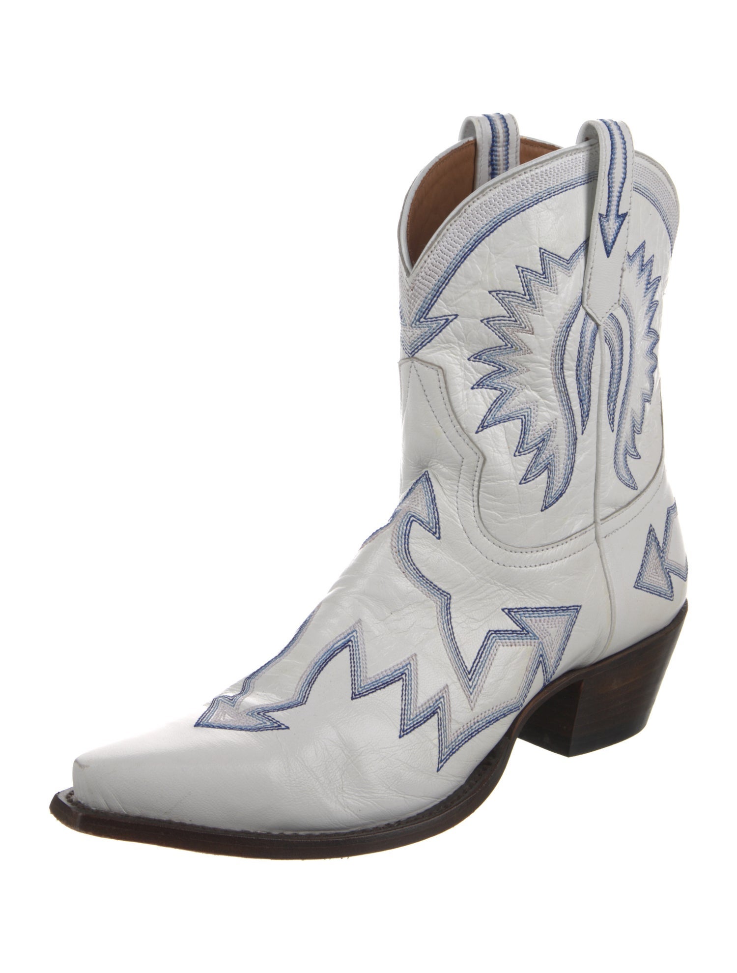 Miron Crosby Leather Patterned Western Boots