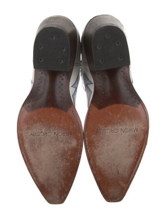 Miron Crosby Leather Patterned Western Boots