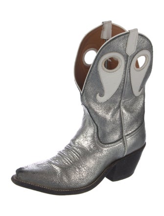 Miron Crosby Leather Animal Print Western Boots