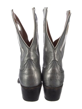 Miron Crosby Leather Animal Print Western Boots