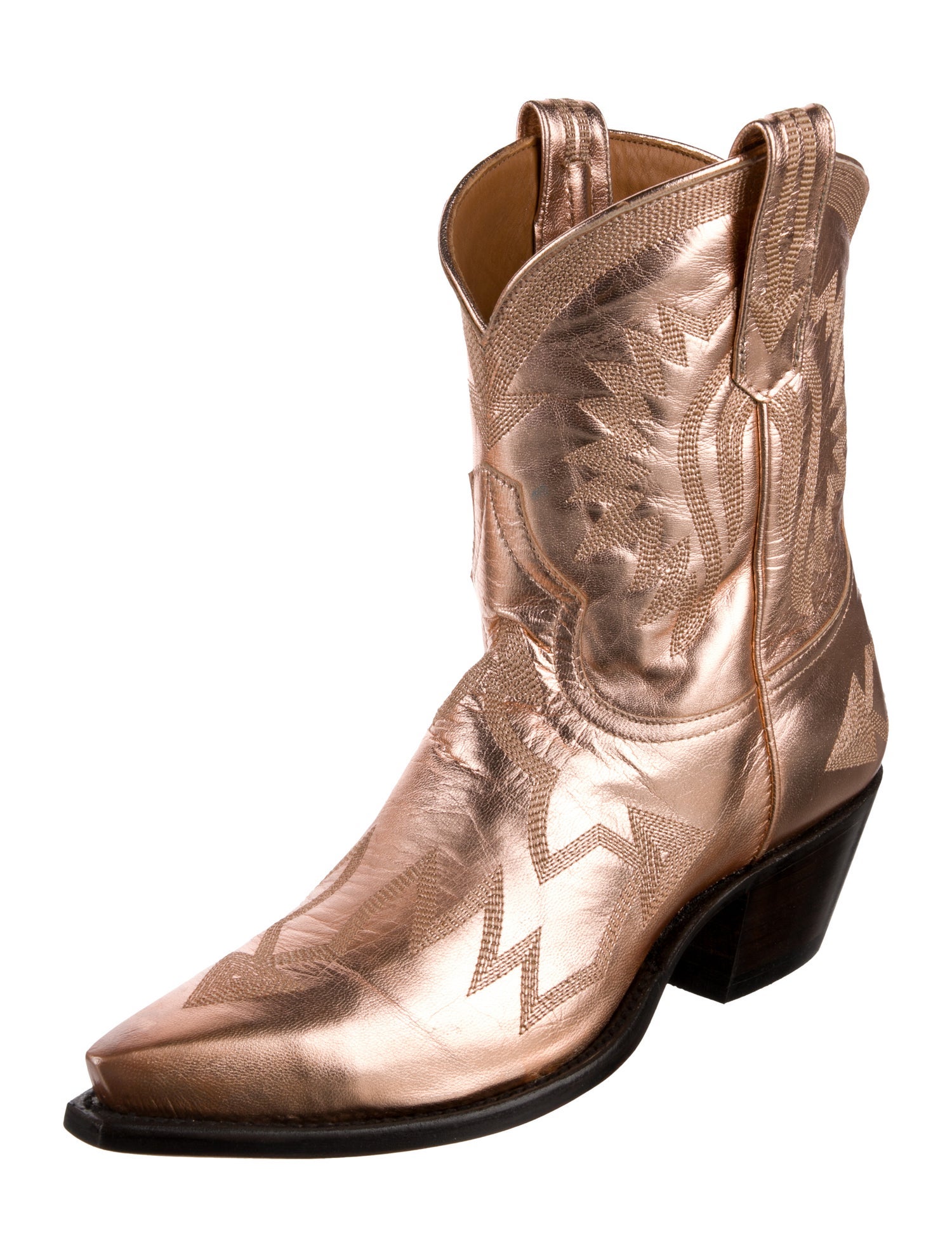 Miron Crosby Leather Animal Print Western Boots