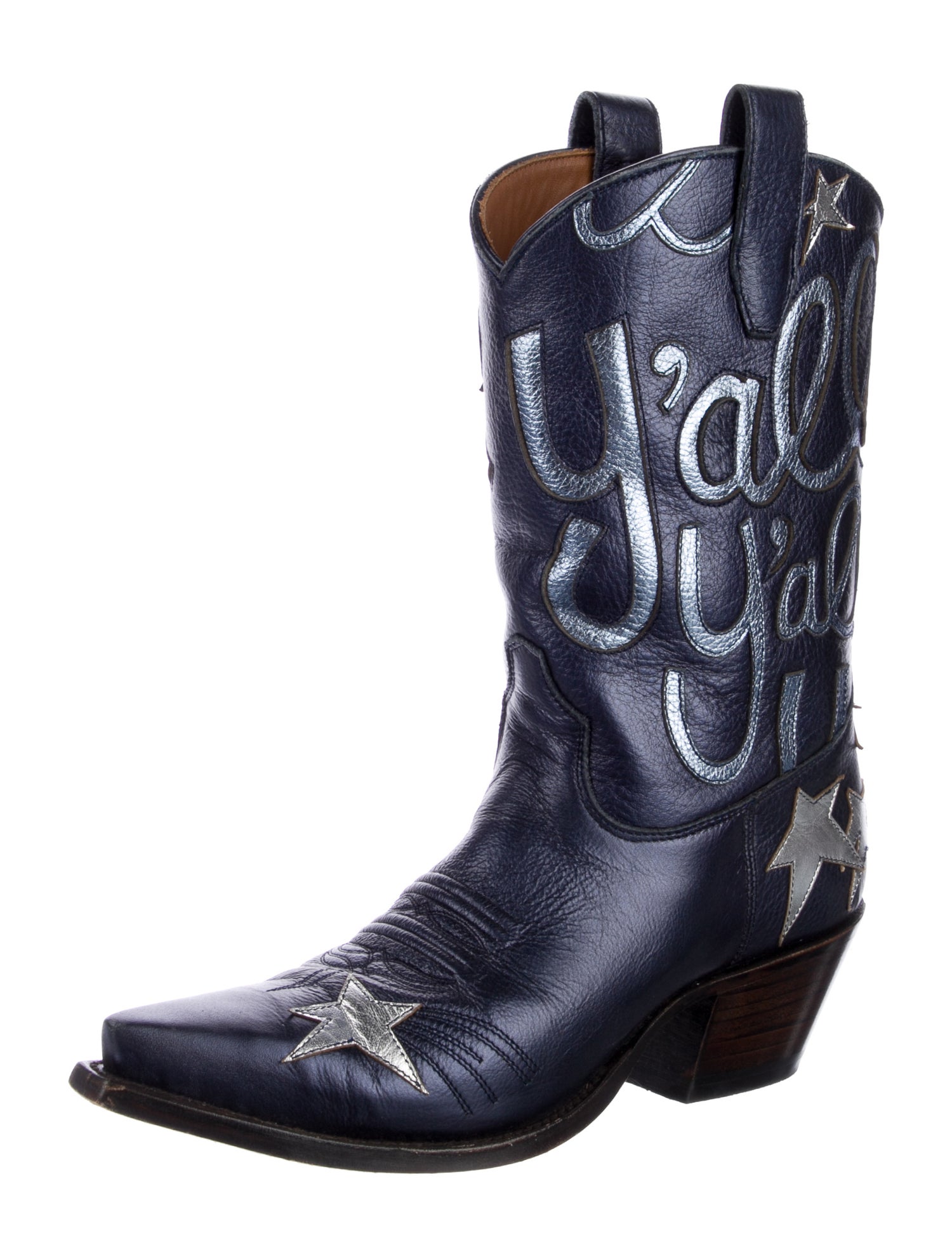 Miron Crosby Leather Printed Western Boots
