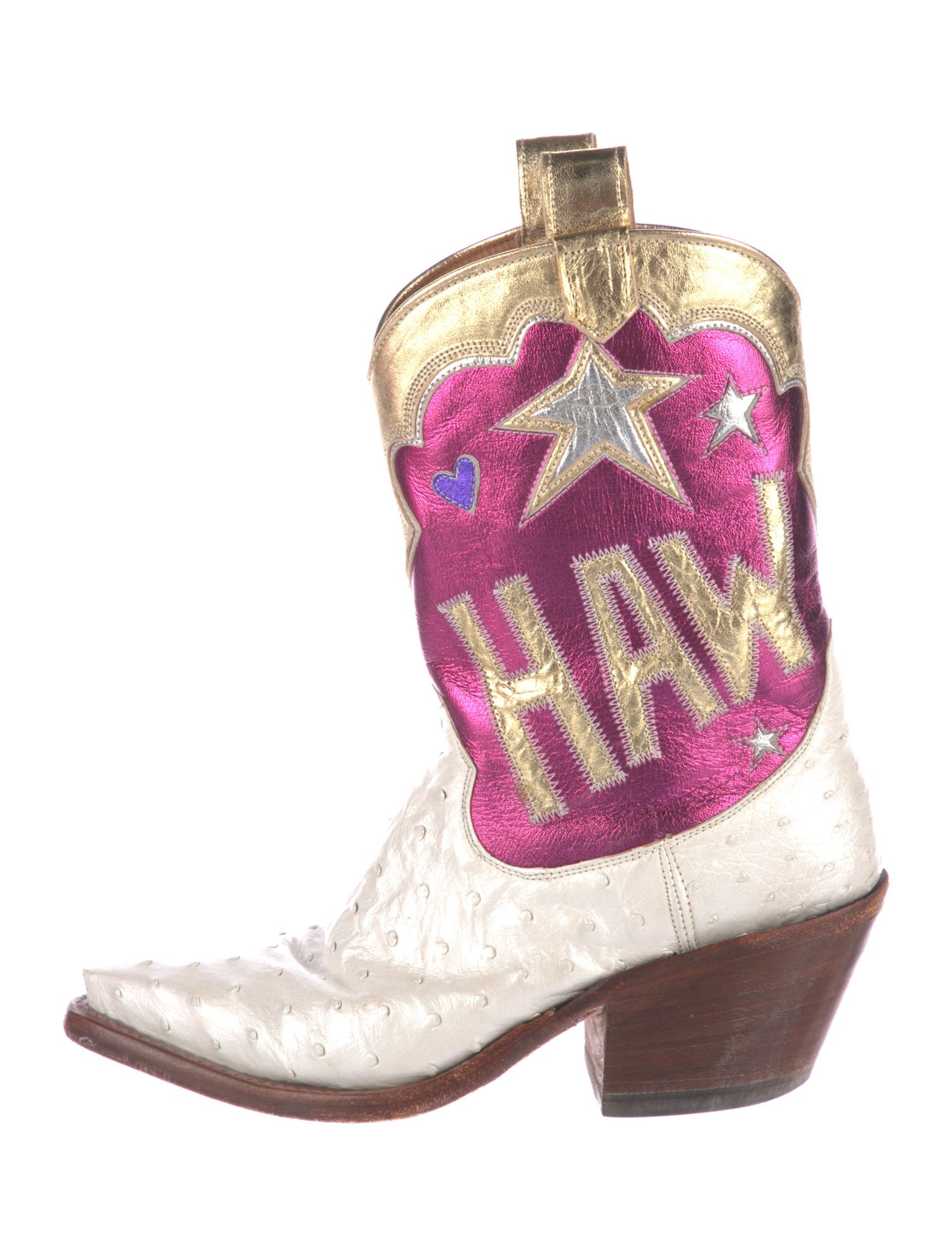 Miron Crosby Leather Printed Western Boots