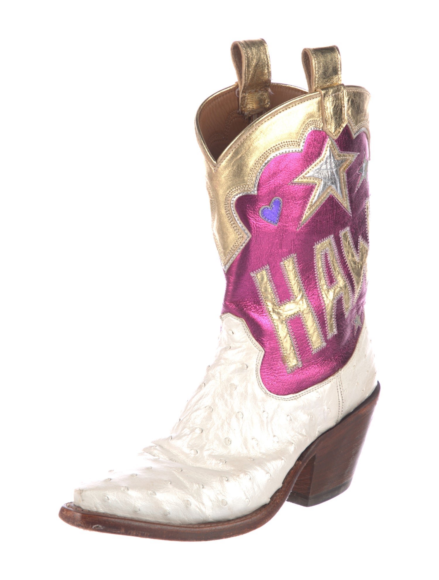 Miron Crosby Leather Printed Western Boots