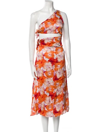 Mirae Floral Print Midi Length Dress