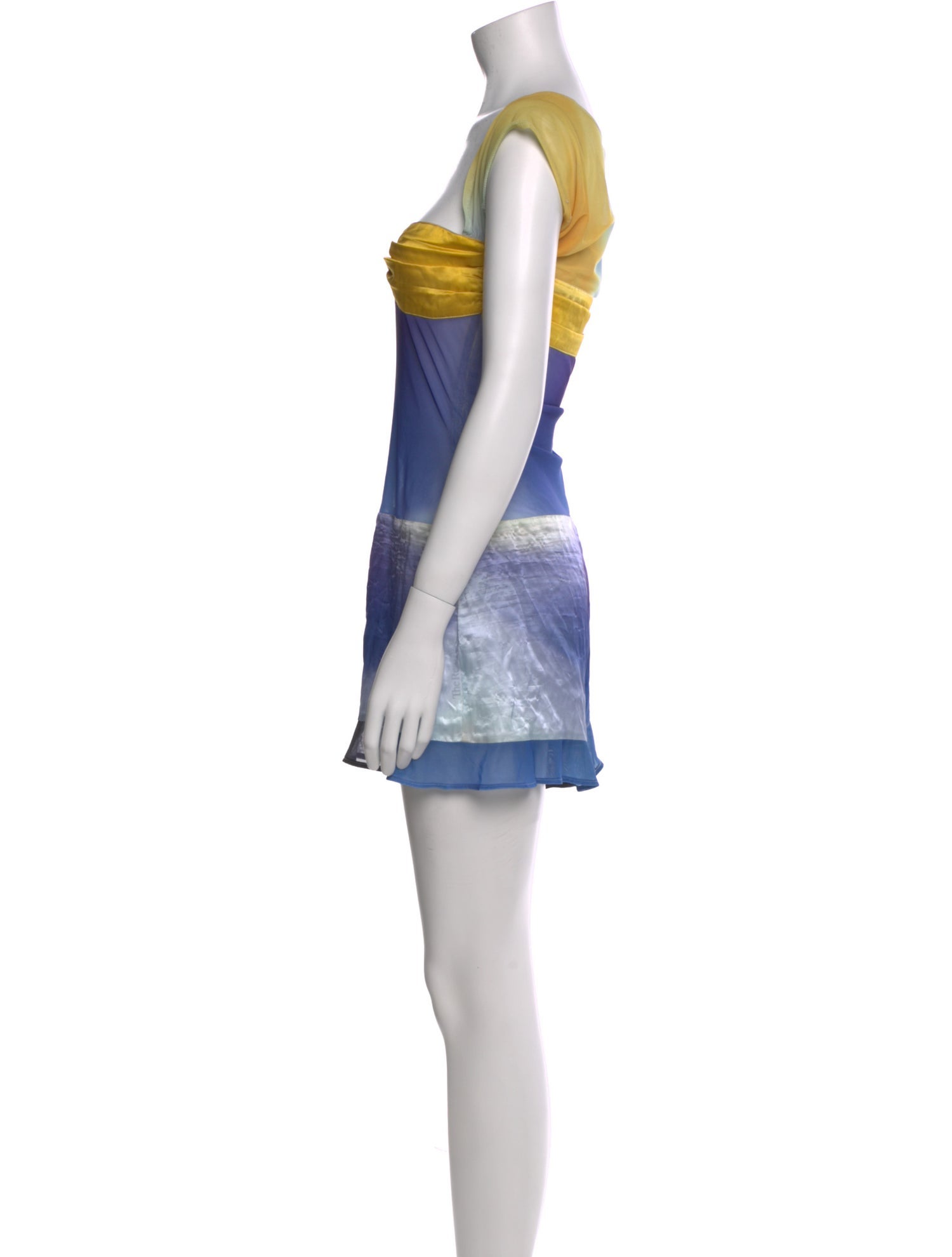 Mirae Silk Colorblock Pattern Romper