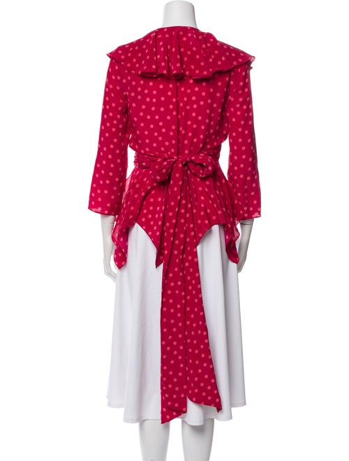 Mirae Silk Polka Dot Print Top