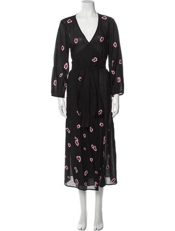 Misa Los Angeles Dresses Floral Print Long Dress S