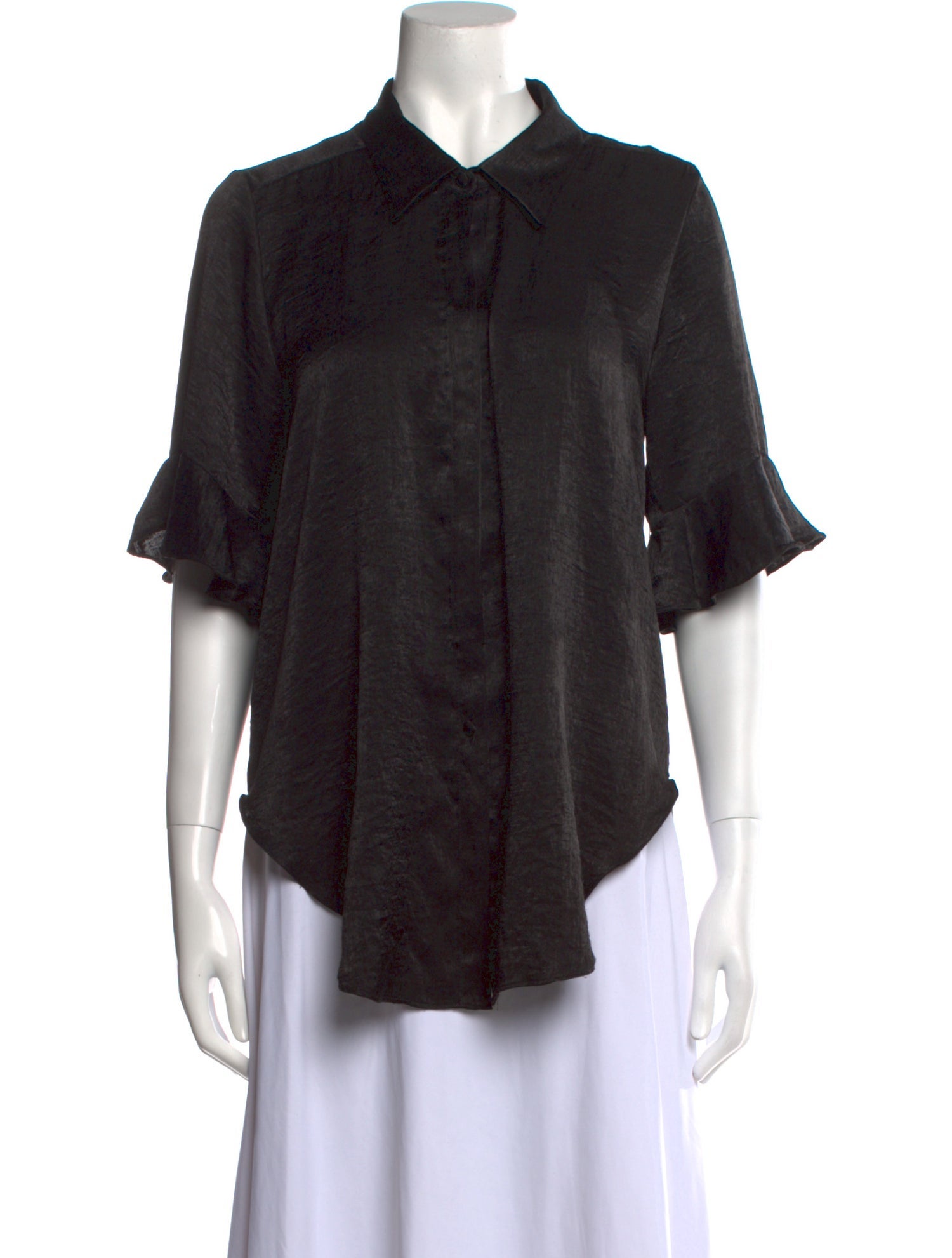 MISA Los Angeles Short Sleeve Button-Up Top