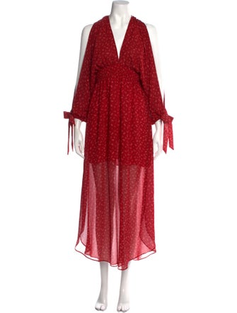 MISA Los Angeles Printed Long Dress