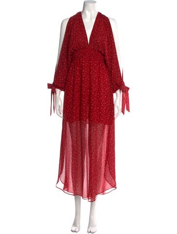 Misa Los Angeles Dresses Printed Long Dress XS