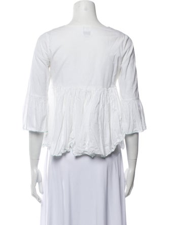 MISA Los Angeles Printed Scoop Neck Top