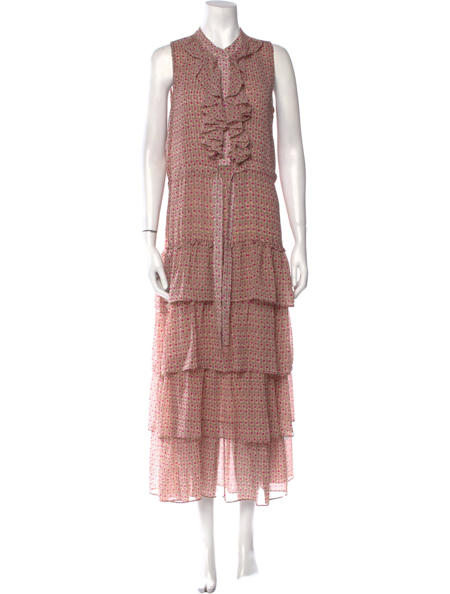 MISA Los Angeles Floral Print Long Dress