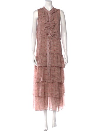 MISA Los Angeles Floral Print Long Dress