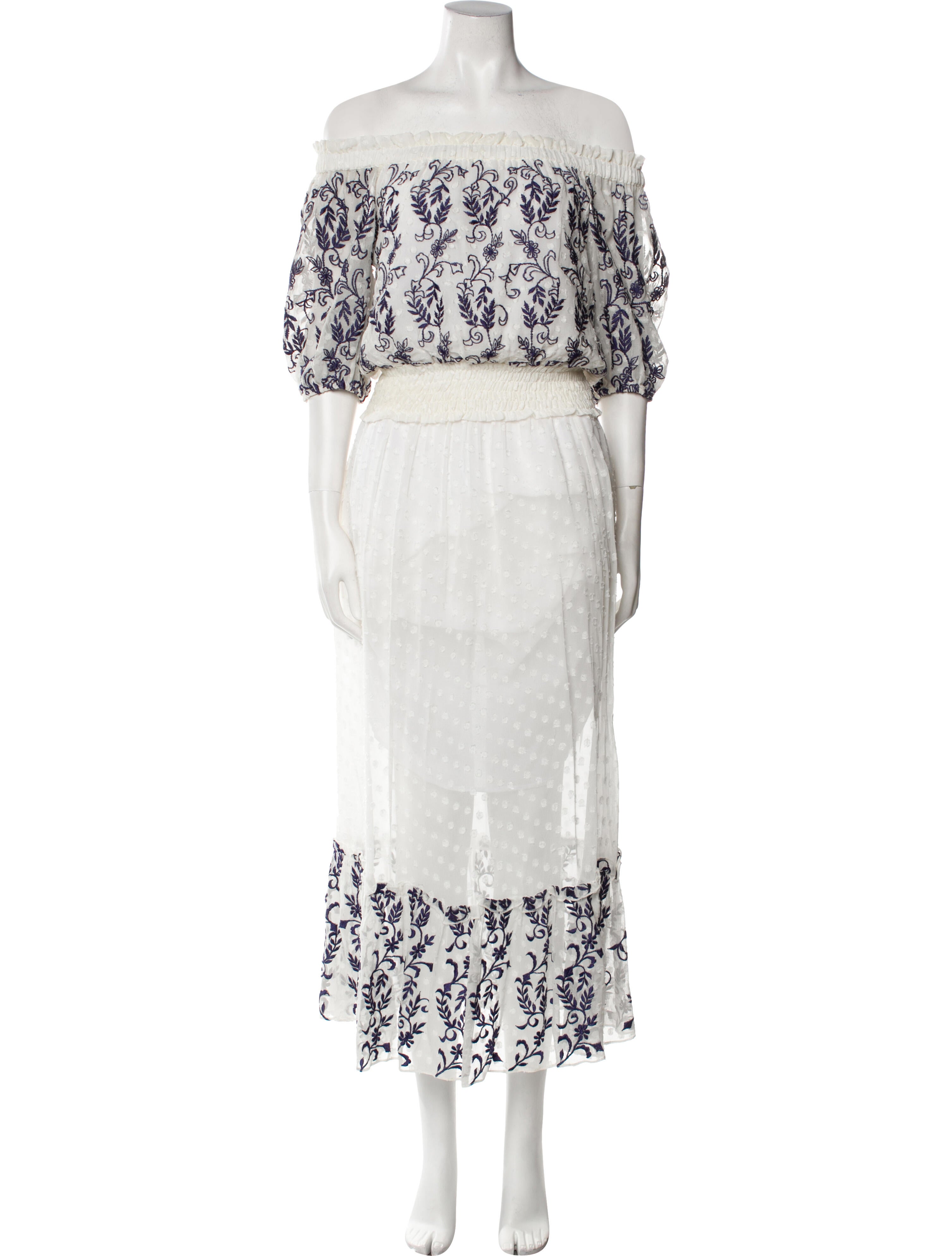 MISA Los Angeles Lace Pattern Skirt Set