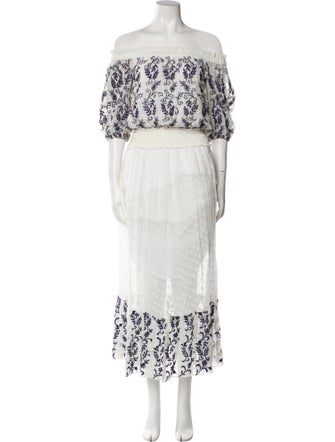 MISA Los Angeles Lace Pattern Skirt Set