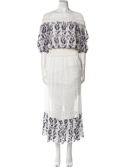 MISA Los Angeles Lace Pattern Skirt Set