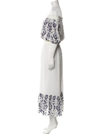 MISA Los Angeles Lace Pattern Skirt Set