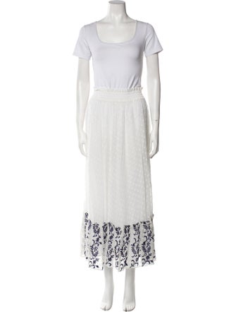 MISA Los Angeles Lace Pattern Skirt Set