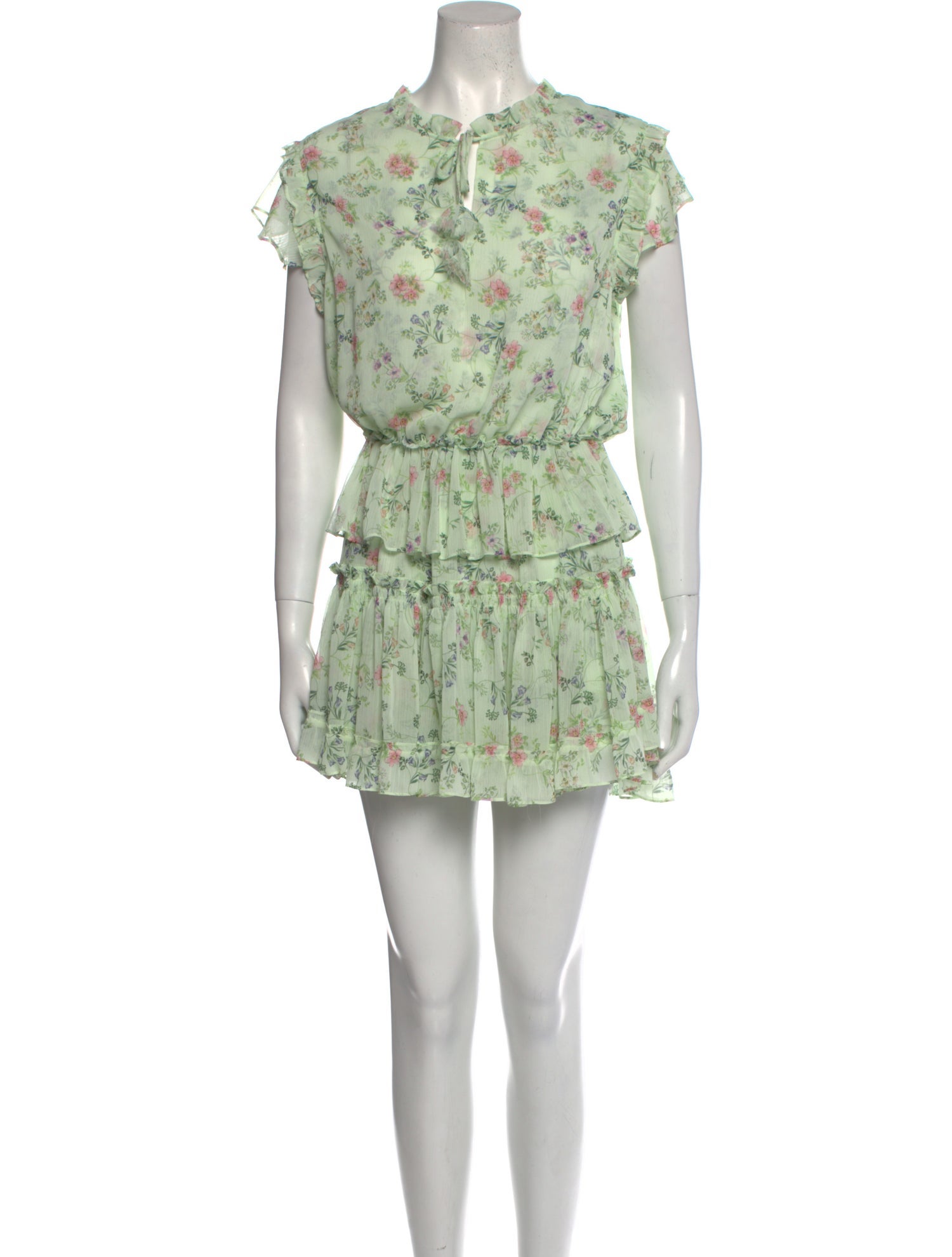 MISA Los Angeles Floral Print Mini Dress
