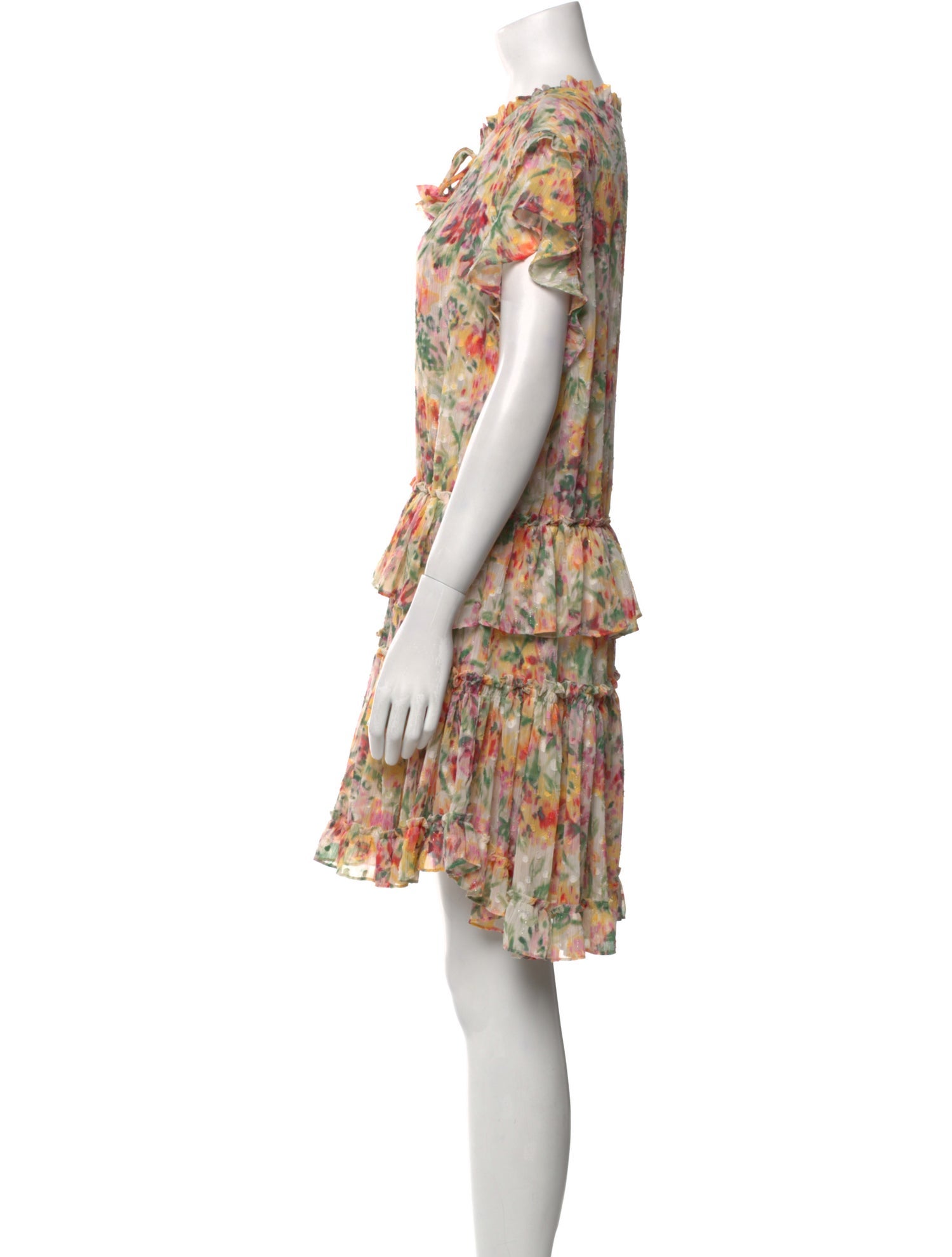 MISA Los Angeles Floral Print Mini Dress