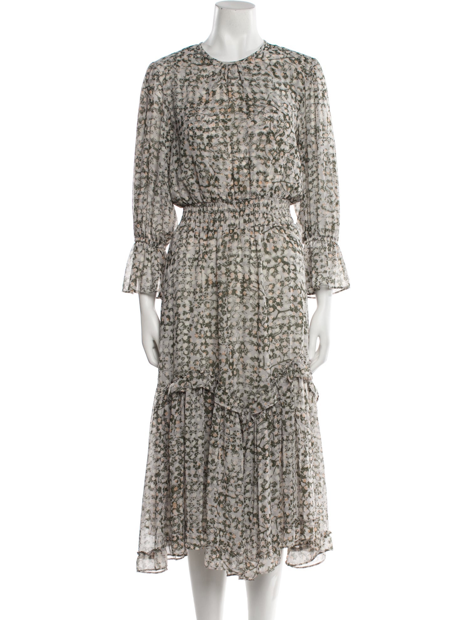 MISA Los Angeles Floral Print Long Dress