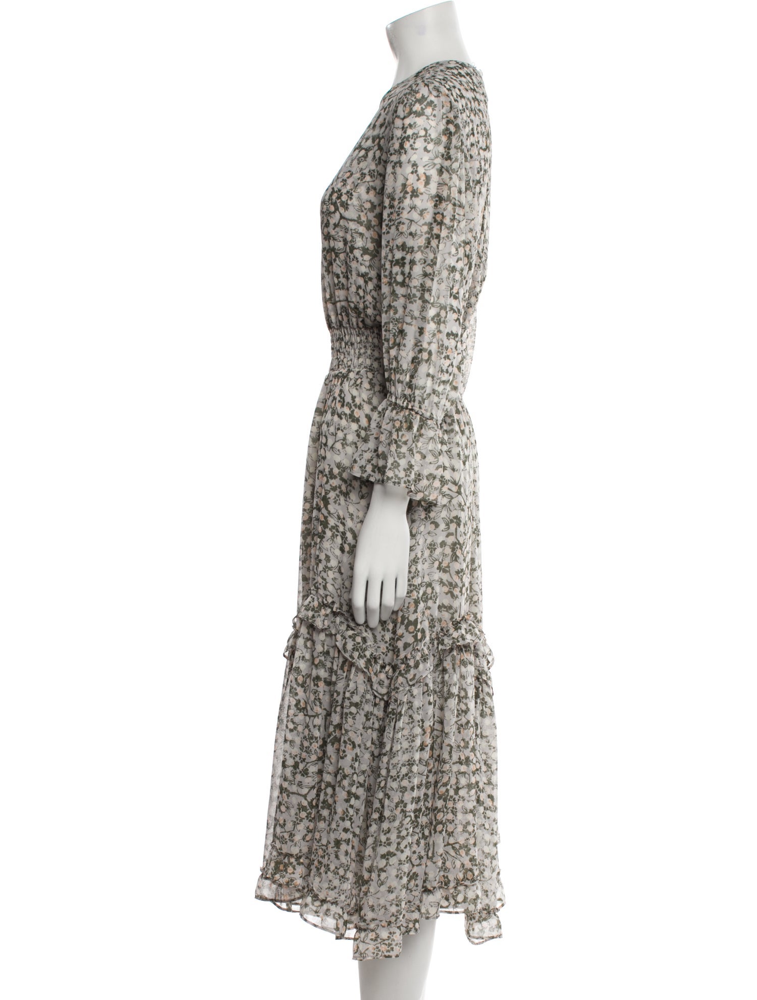 MISA Los Angeles Floral Print Long Dress