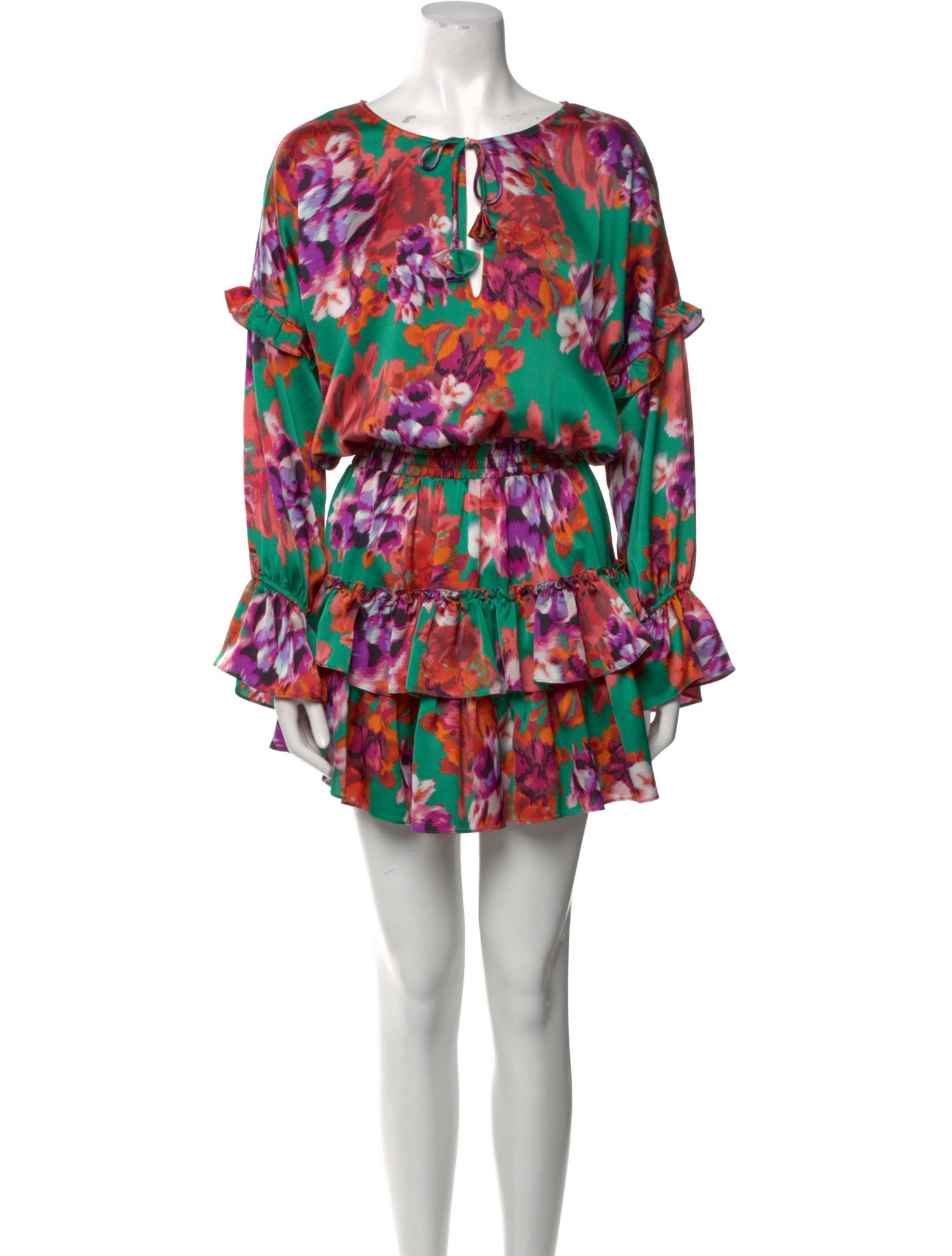 MISA Los Angeles Floral Print Mini Dress