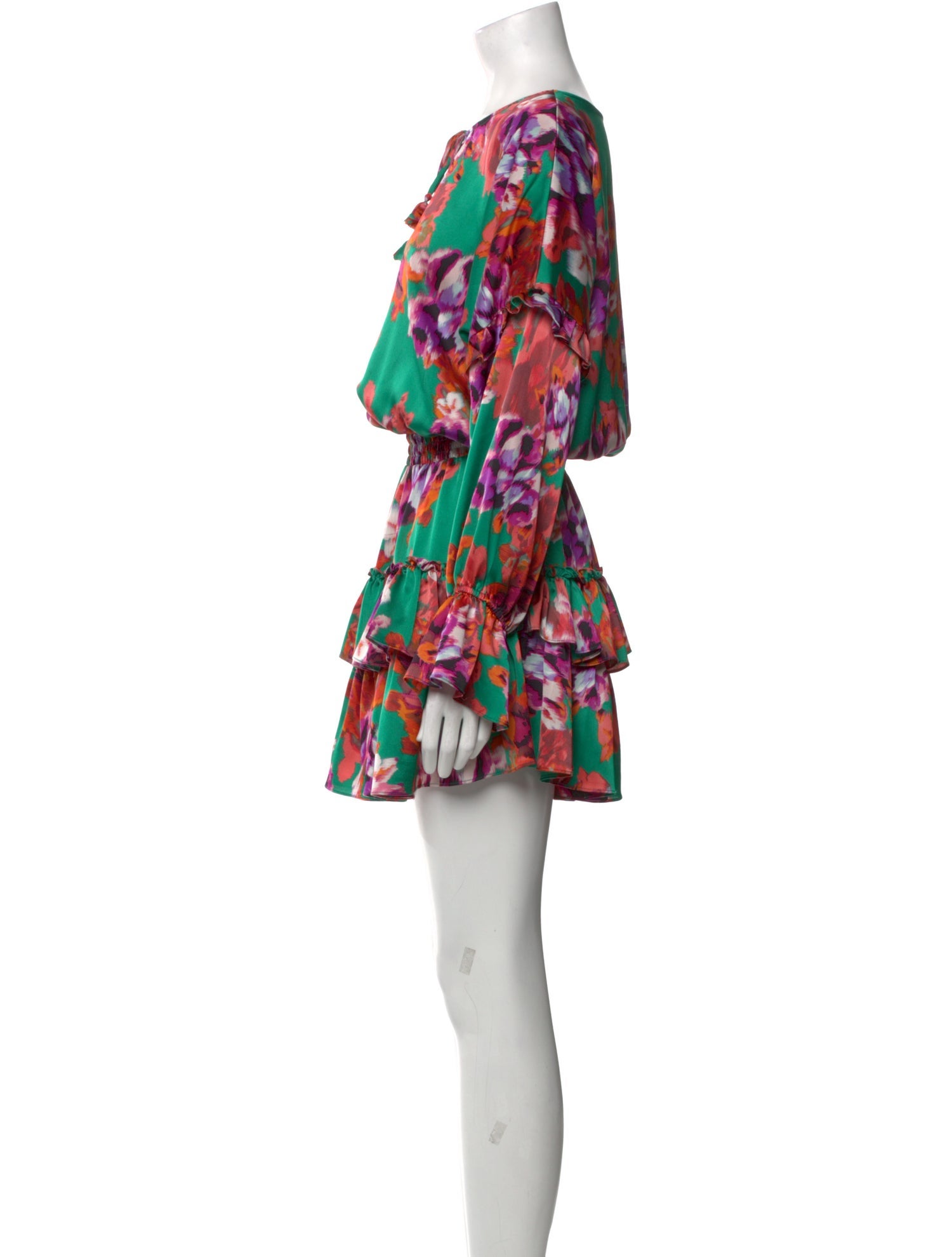 MISA Los Angeles Floral Print Mini Dress
