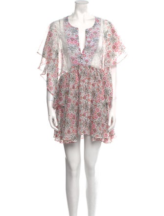 MISA Los Angeles Floral Print Mini Dress