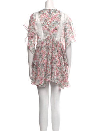 MISA Los Angeles Floral Print Mini Dress