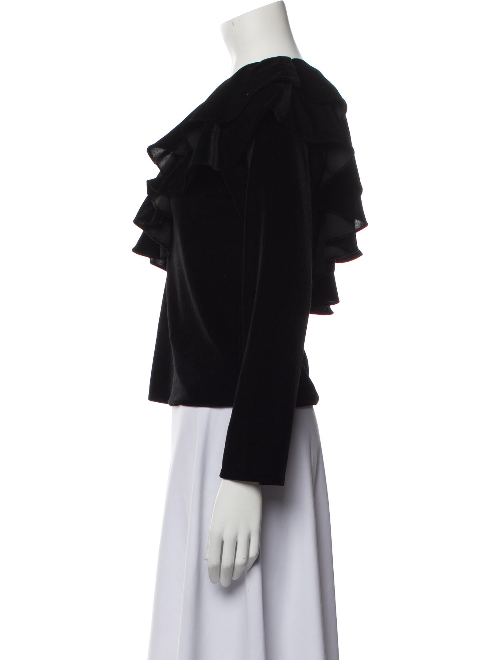 MISA Los Angeles Velvet One-Shoulder Top w/ Tags