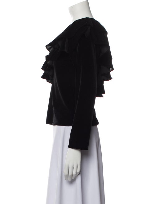 MISA Los Angeles Velvet One-Shoulder Top w/ Tags