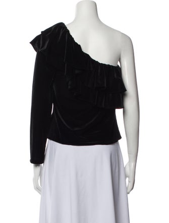 MISA Los Angeles Velvet One-Shoulder Top w/ Tags