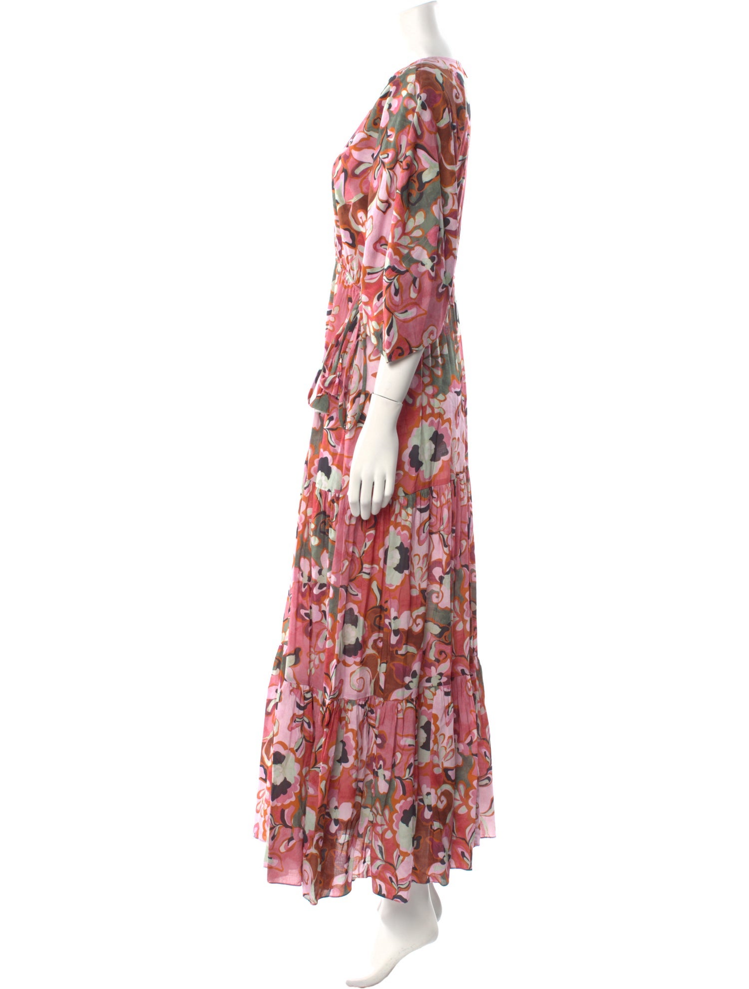 MISA Los Angeles Floral Print Long Dress