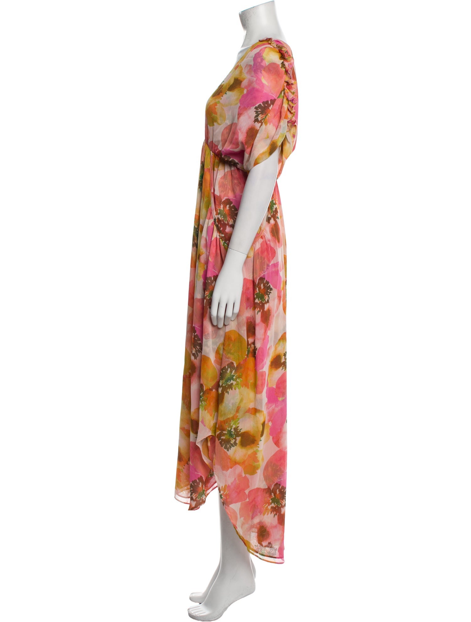 MISA Los Angeles Floral Print Long Dress