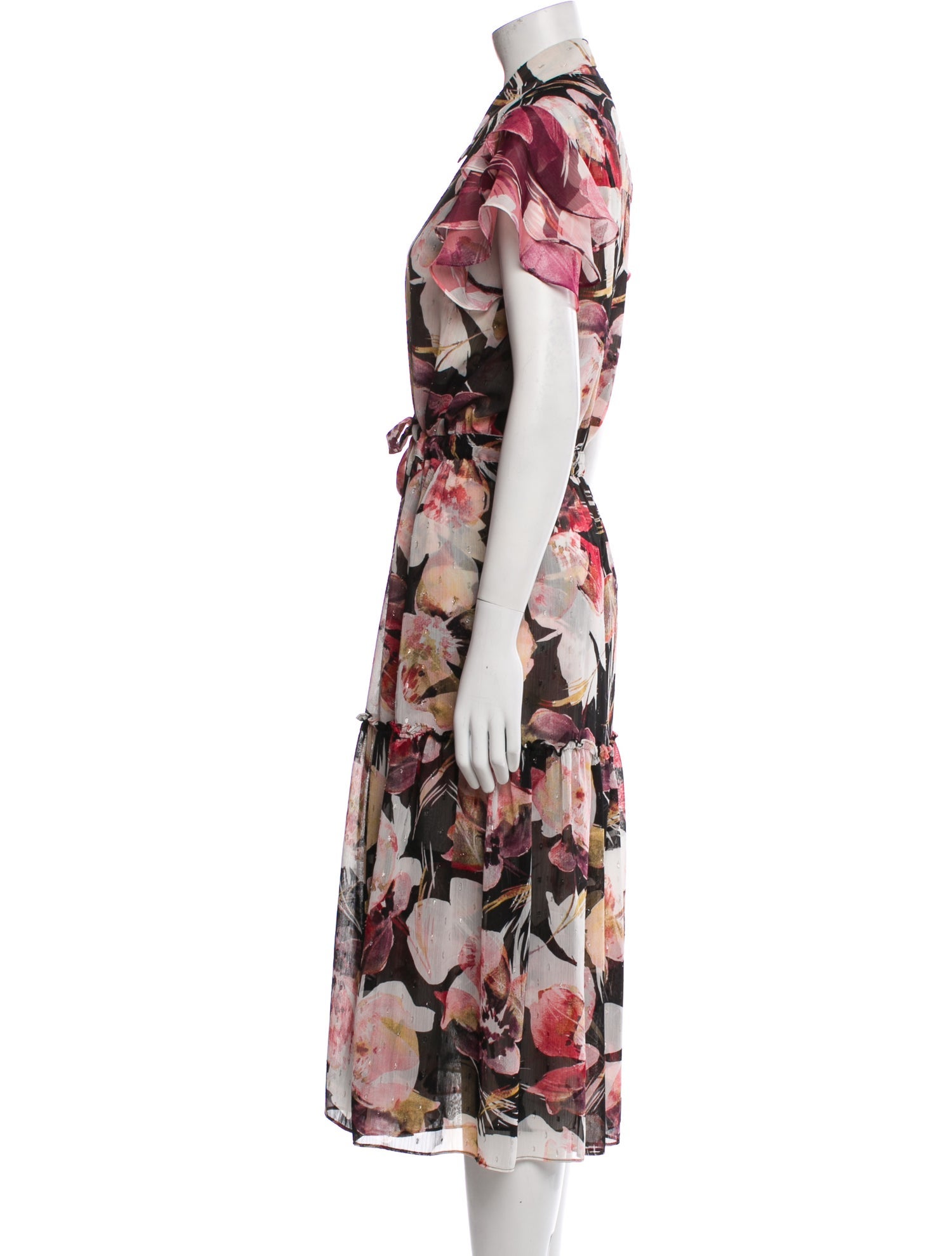 MISA Los Angeles Floral Print Long Dress