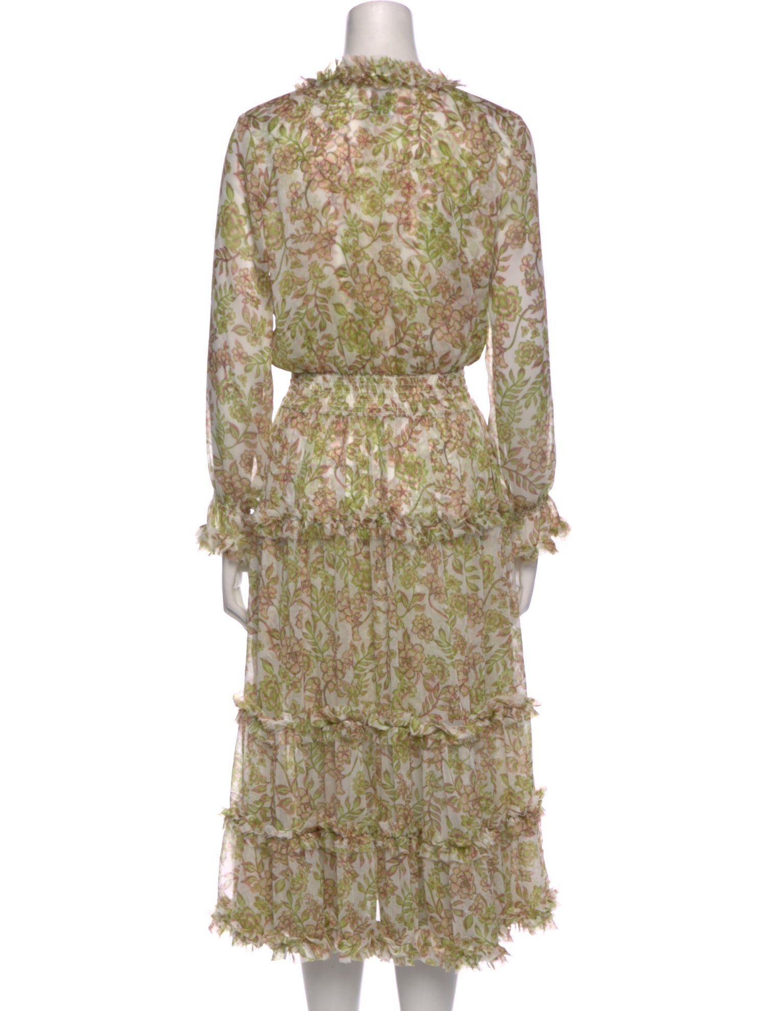 MISA Los Angeles Floral Print Midi Length Dress