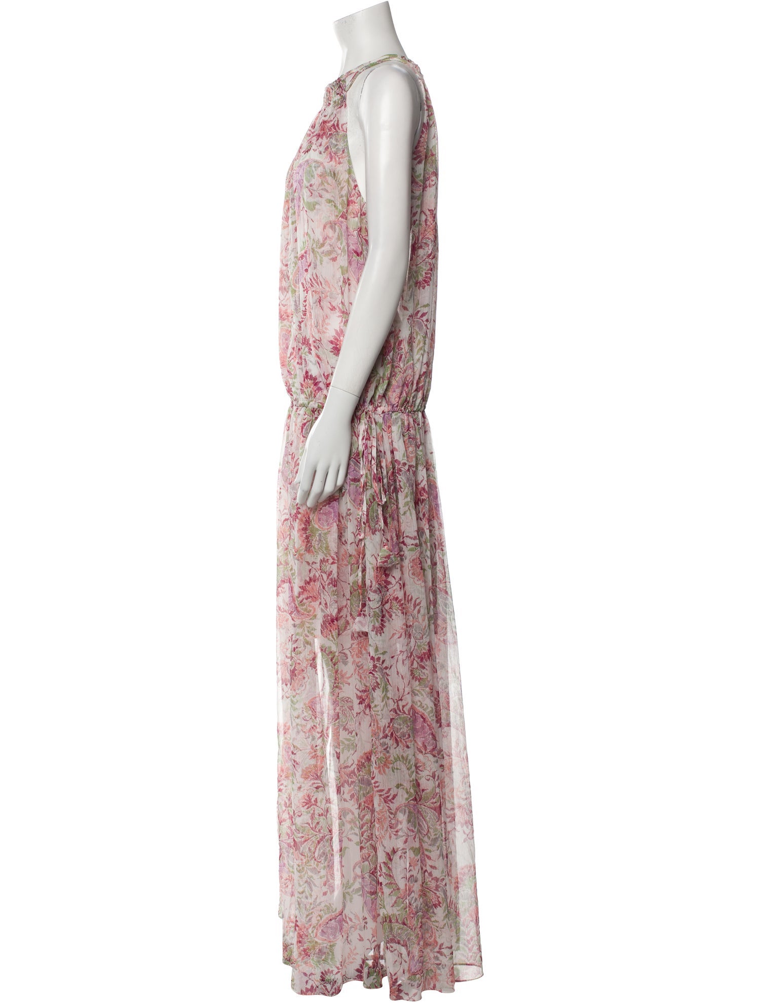 MISA Los Angeles Floral Print Long Dress
